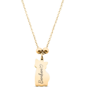 Collier pendentif chat commémoratif personnalisé – Nom gravé