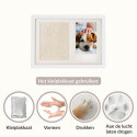 Houten fotolijst voor hond met pootafdruk kleiset - herinneringslijst met foto’s voor binnengebruik