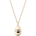 Gepersonaliseerde honden urn ketting - as-hanger met gegraveerde pootafdruk