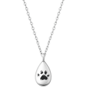 Gepersonaliseerde honden urn ketting - as-hanger met gegraveerde pootafdruk