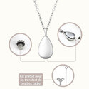 Collier urne funéraire pour cendres de chien goutte personnalisé – Bijou commémoratif avec empreinte de patte gravée