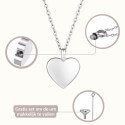 Gepersonaliseerde hartvormige honden urn ketting - as-hanger met gegraveerde pootafdruk en naam