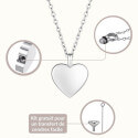 Collier urne funéraire pour cendres de chien cœur personnalisé – Bijou commémoratif avec nom & dates gravés