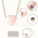 Collier urne funéraire pour cendres de chien cœur personnalisé avec chaîne – Bijou commémoratif avec dessin d’après photo gravé
