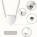 Gepersonaliseerde hartvormige honden urn ketting - as-hanger met gegraveerde foto-tekening en schuifketting