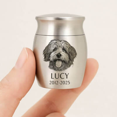 Gepersonaliseerde mini-urn voor honden - met...