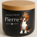 Urne funéraire pour chien personnalisée en céramique avec photo – Urne funéraire pour animal avec nom, dates & message
