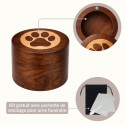 Urne funéraire pour chien en bois avec plaque en aluminium personnalisée – Urne pour animal avec nom & dates gravés