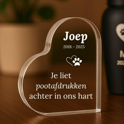 Gepersonaliseerd aandenken hond cadeau -...
