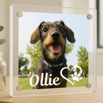 Gepersonaliseerd acryl fotoframe voor hond -...