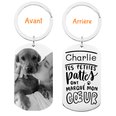 Porte-clés militaire commémoratif chien...