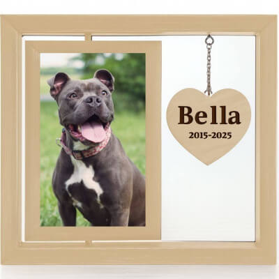 Gepersonaliseerde houten fotolijst voor hond -...