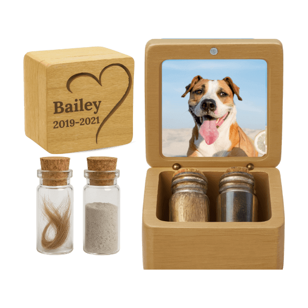 Souvenirs avec cendres chien